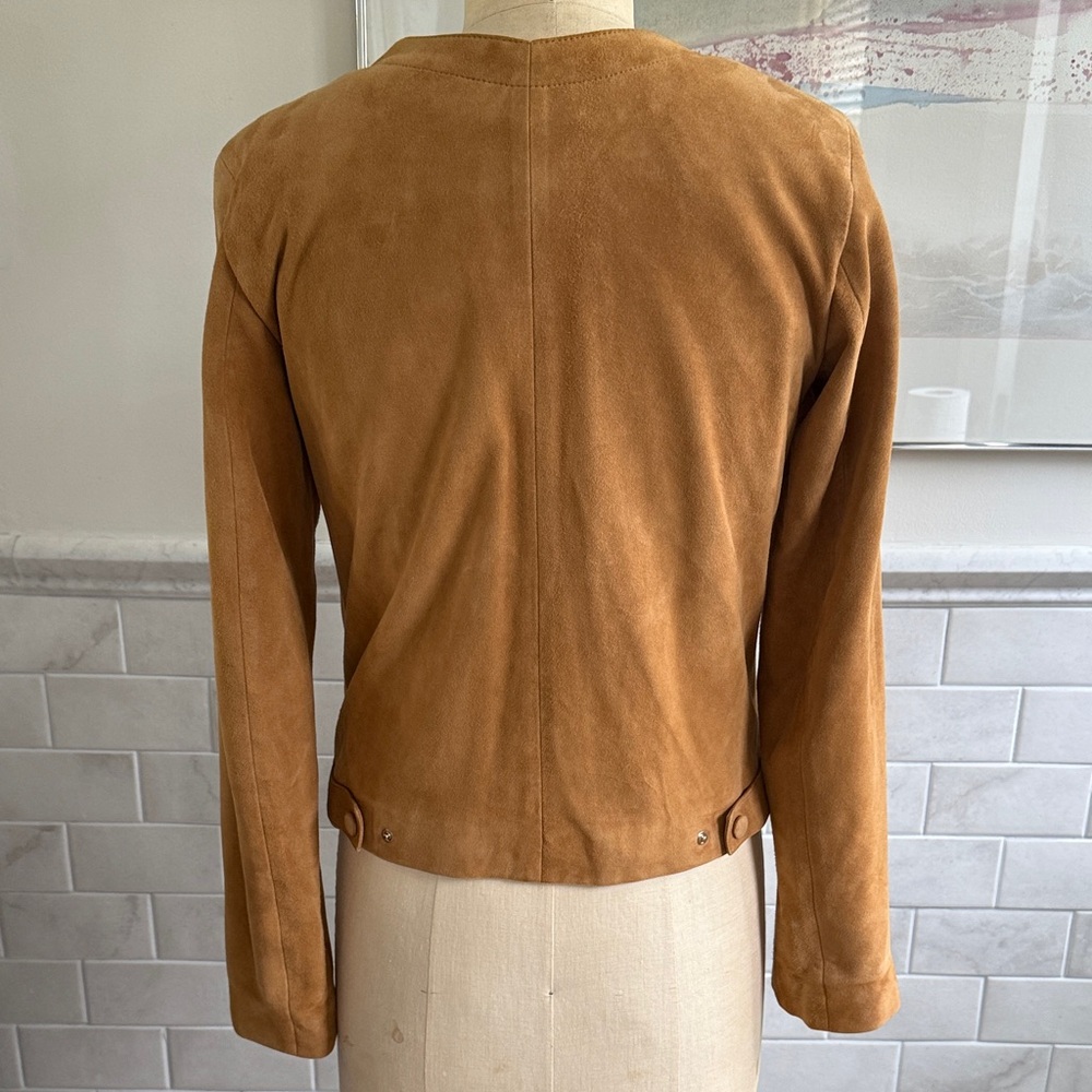 Agnes B. Suede Snap Cardigan Jacket - Picture 5 of 9